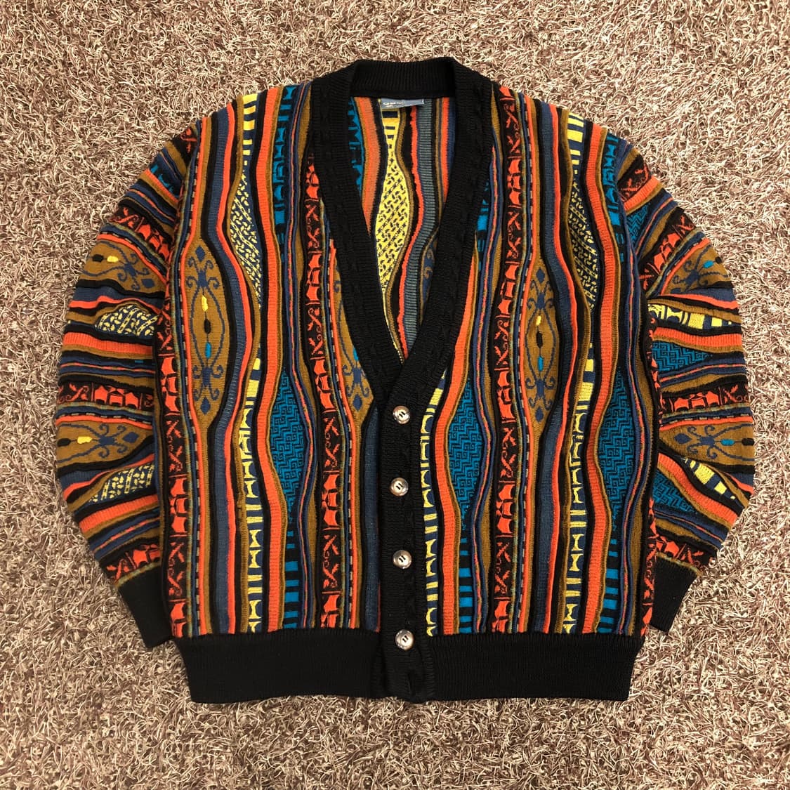 GEOCU 게오쿠 멀티컬러 울 가디건  상품이미지1