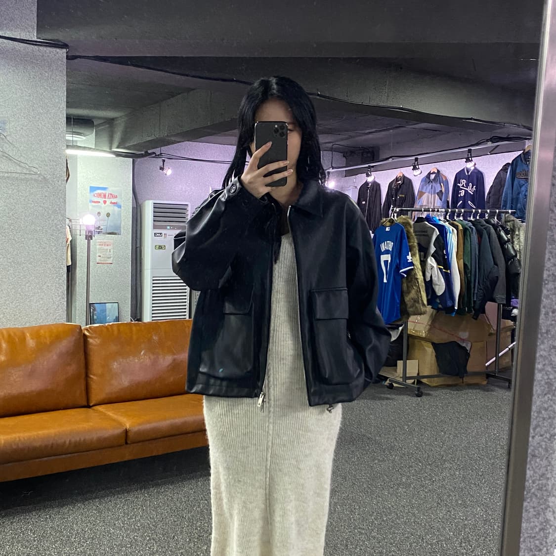 라퍼지스토어 포켓 레더 자켓 B3129 상품이미지1