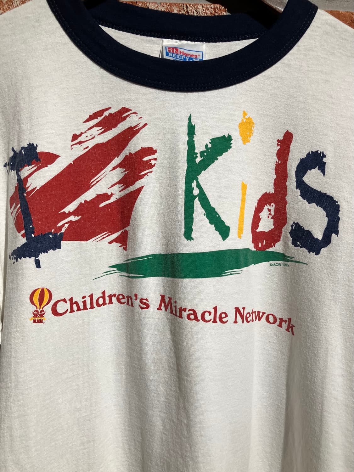 90s USA 빈티지 헤인즈 링거 티셔츠 상품이미지3