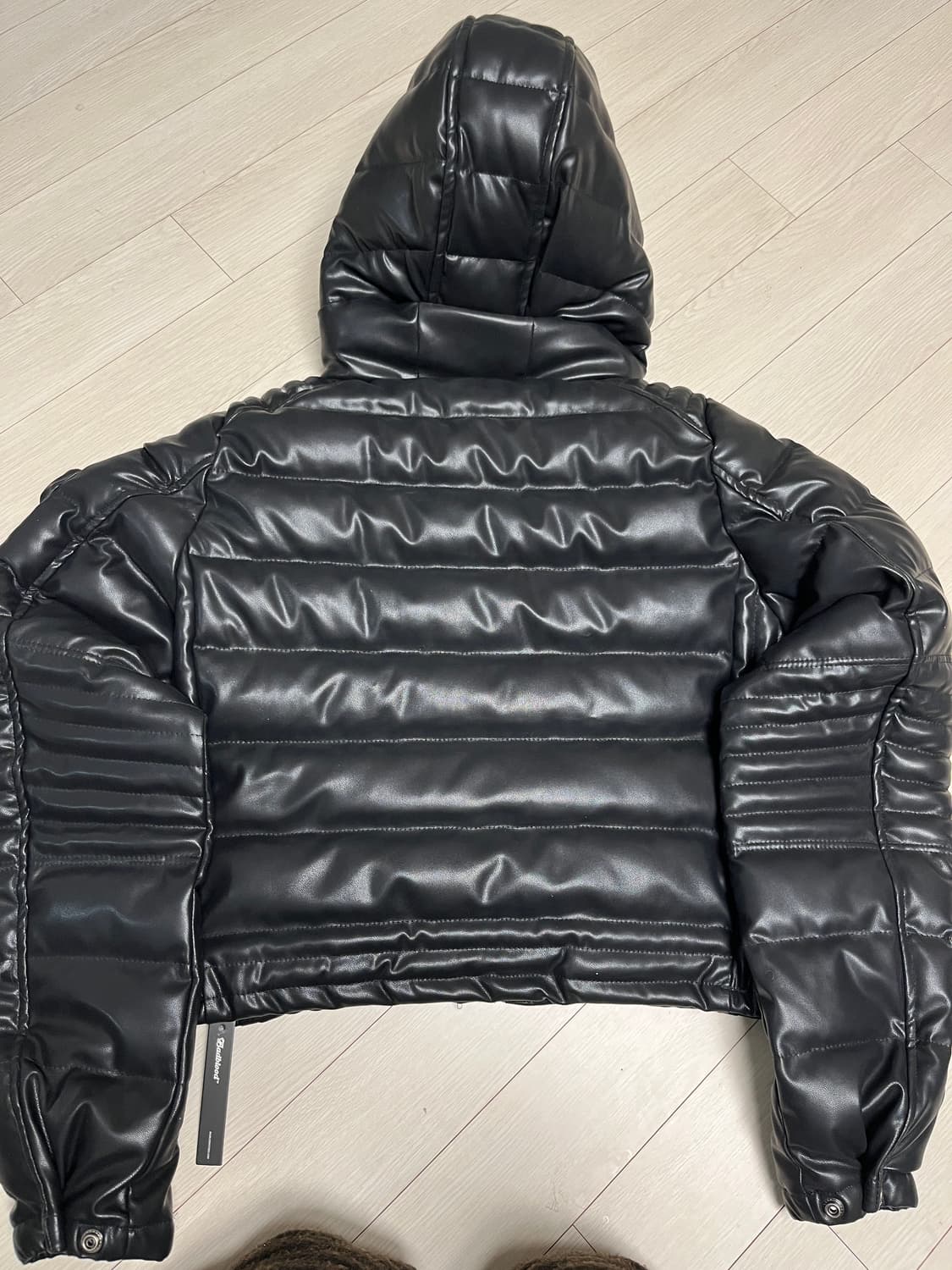 배드블러드 레더후드패딩(사이즈 S 새상품) 상품이미지3