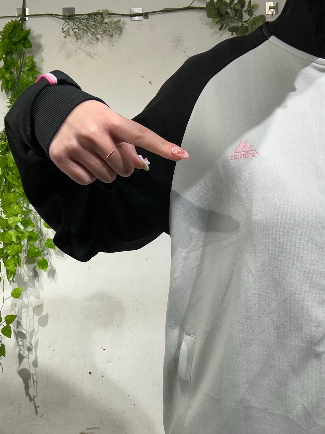 아디다스 블랙 화이트 핑크 삼선 트랙탑 져지 L 상품이미지4