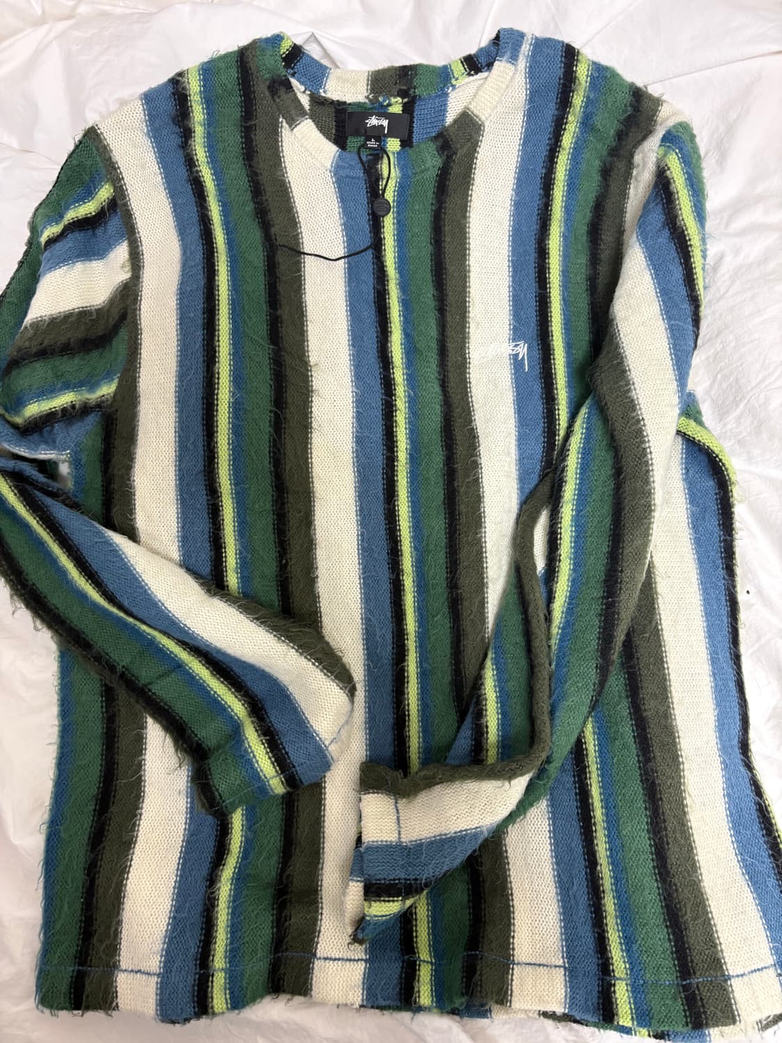 스투시 버티컬 스트라이프 크루넥 니트 (L) 상품이미지2