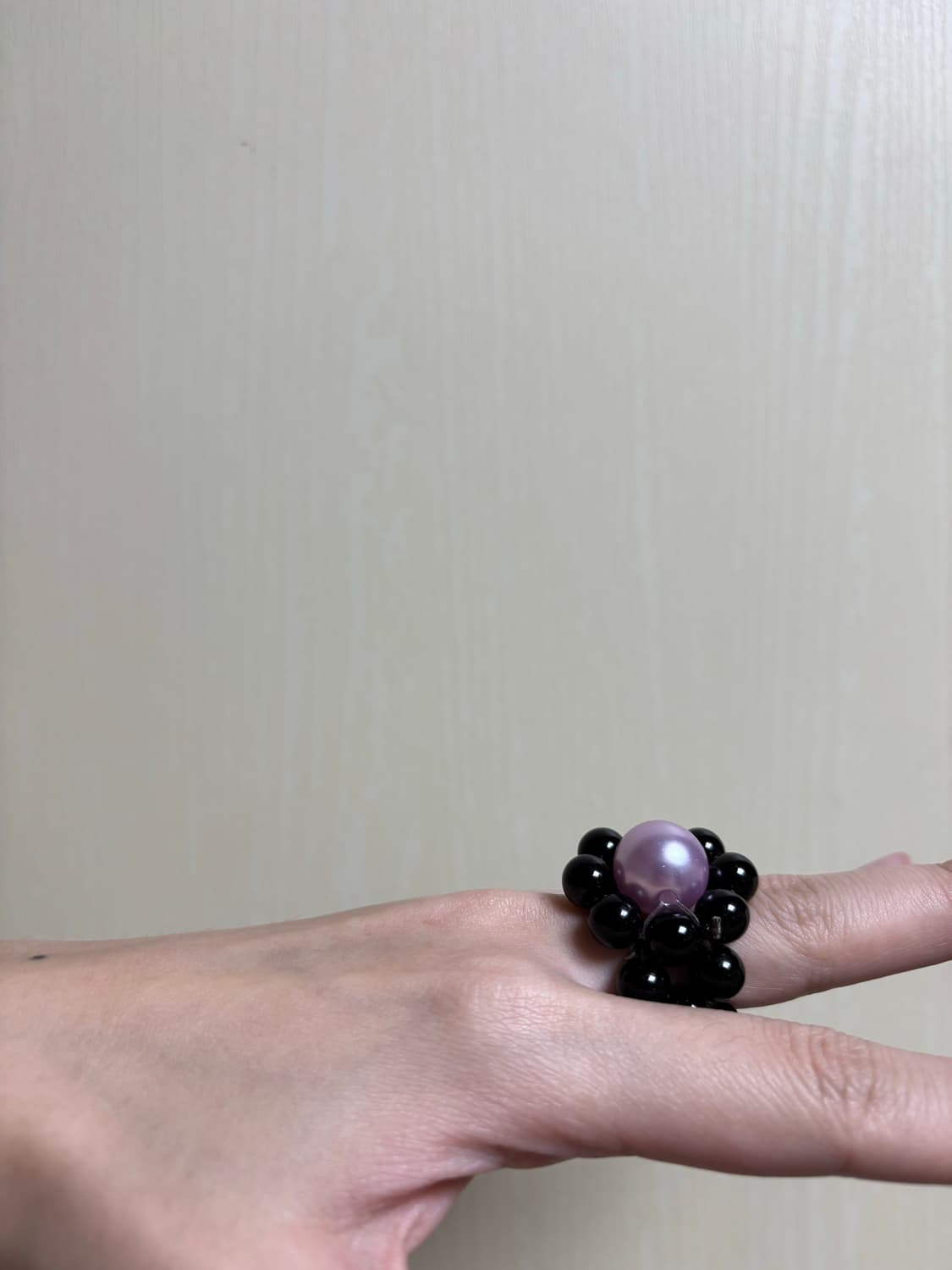 Jewelry.kwak 비즈 반지 (블랙/핑크) free 상품이미지7