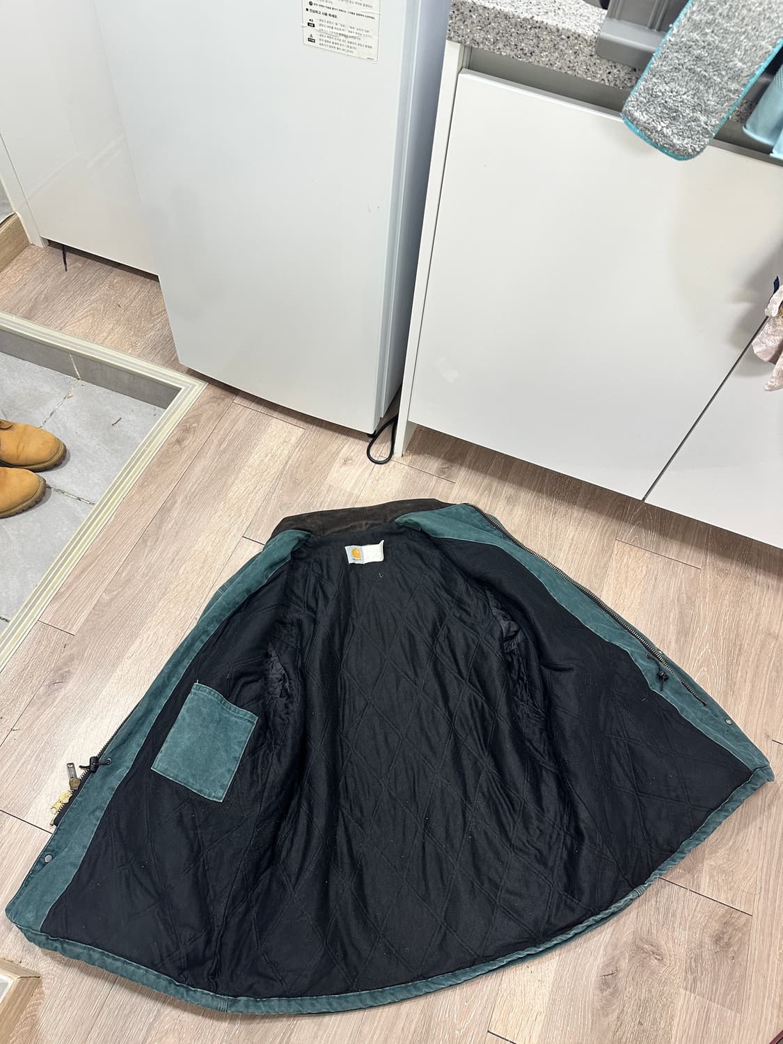 칼하트 오버핏 워크 자켓 그린 상품이미지5