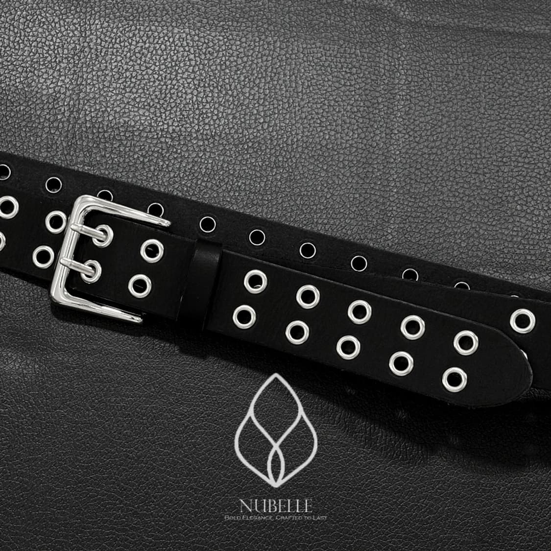 🌗 Eyelet leather belt / 아일렛 베지터블 가죽 벨트 상품이미지2