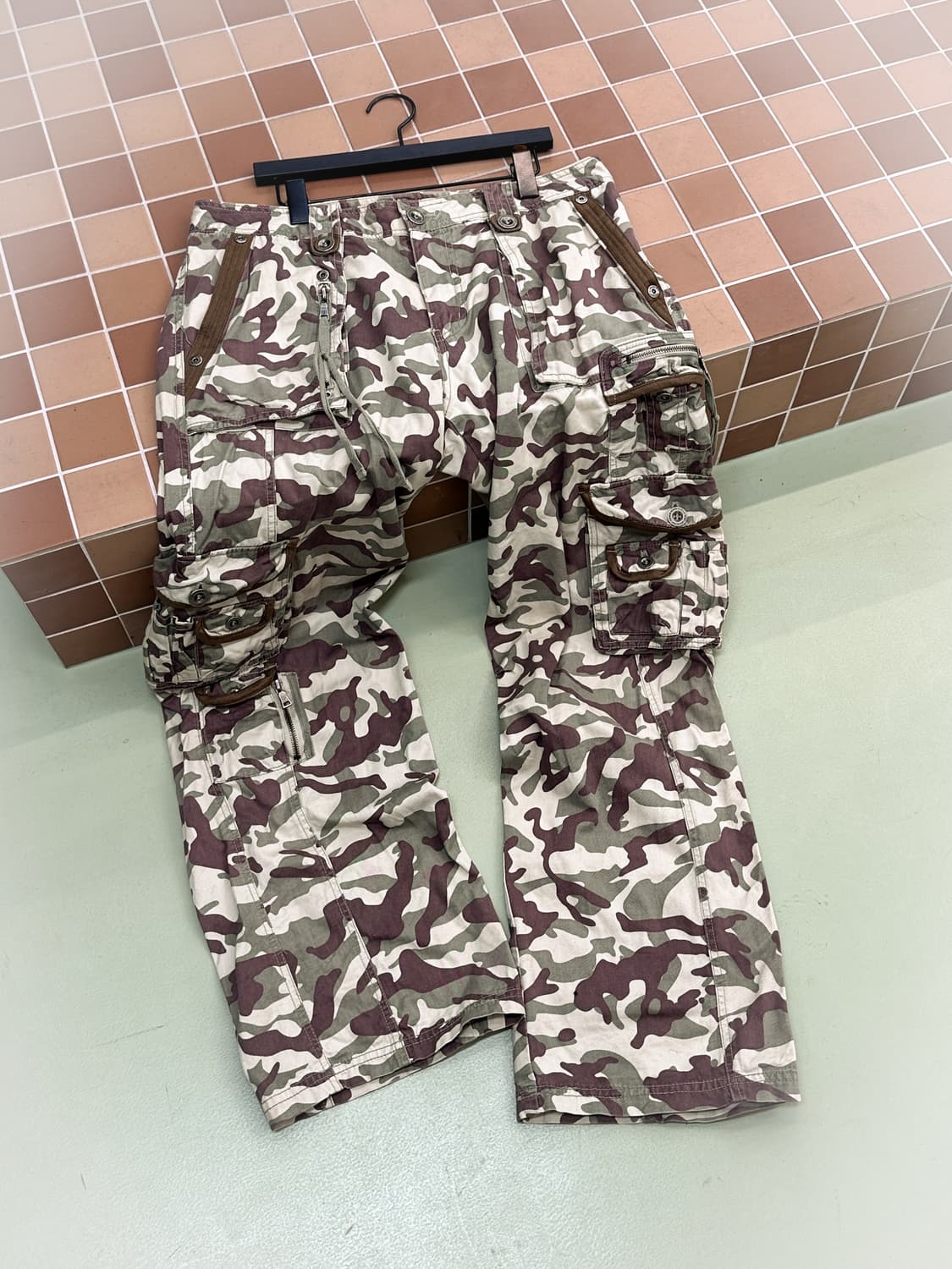 soft camo wide cargo pants 상품이미지2