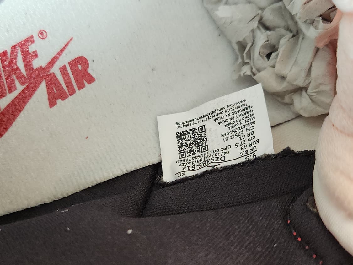 조던 1 레트로 하이 OG 시카고 로스트 앤 파운드 상품이미지8