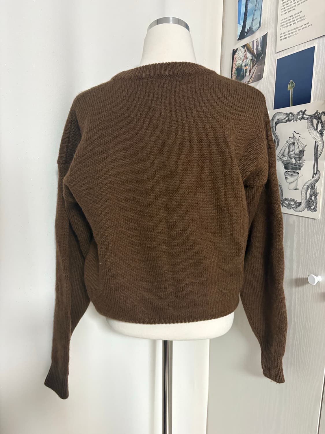 brown flower knitwear 상품이미지2