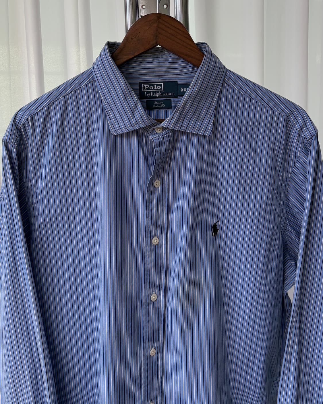 [XL]폴로 랄프로렌 커스텀핏 스트라이프 포플린 셔츠 상품이미지4