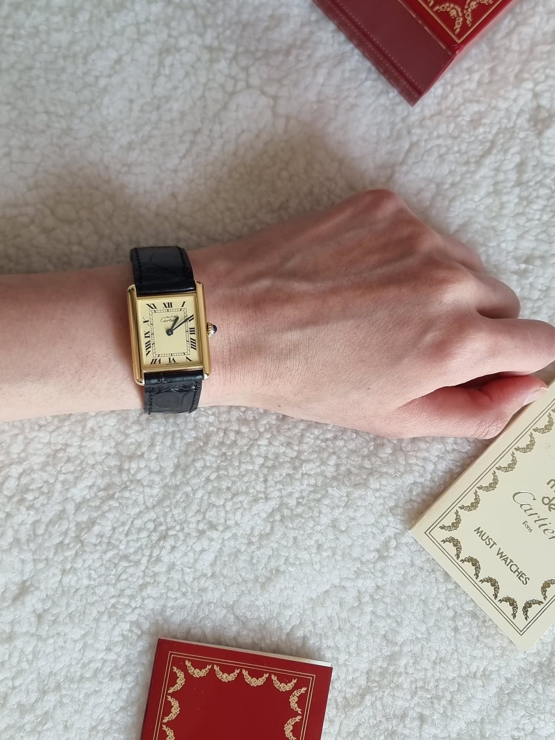 까르띠에 빈티지 탱크머스트 L 샴페인다이얼 디버클 시계(남여공용) 상품이미지7