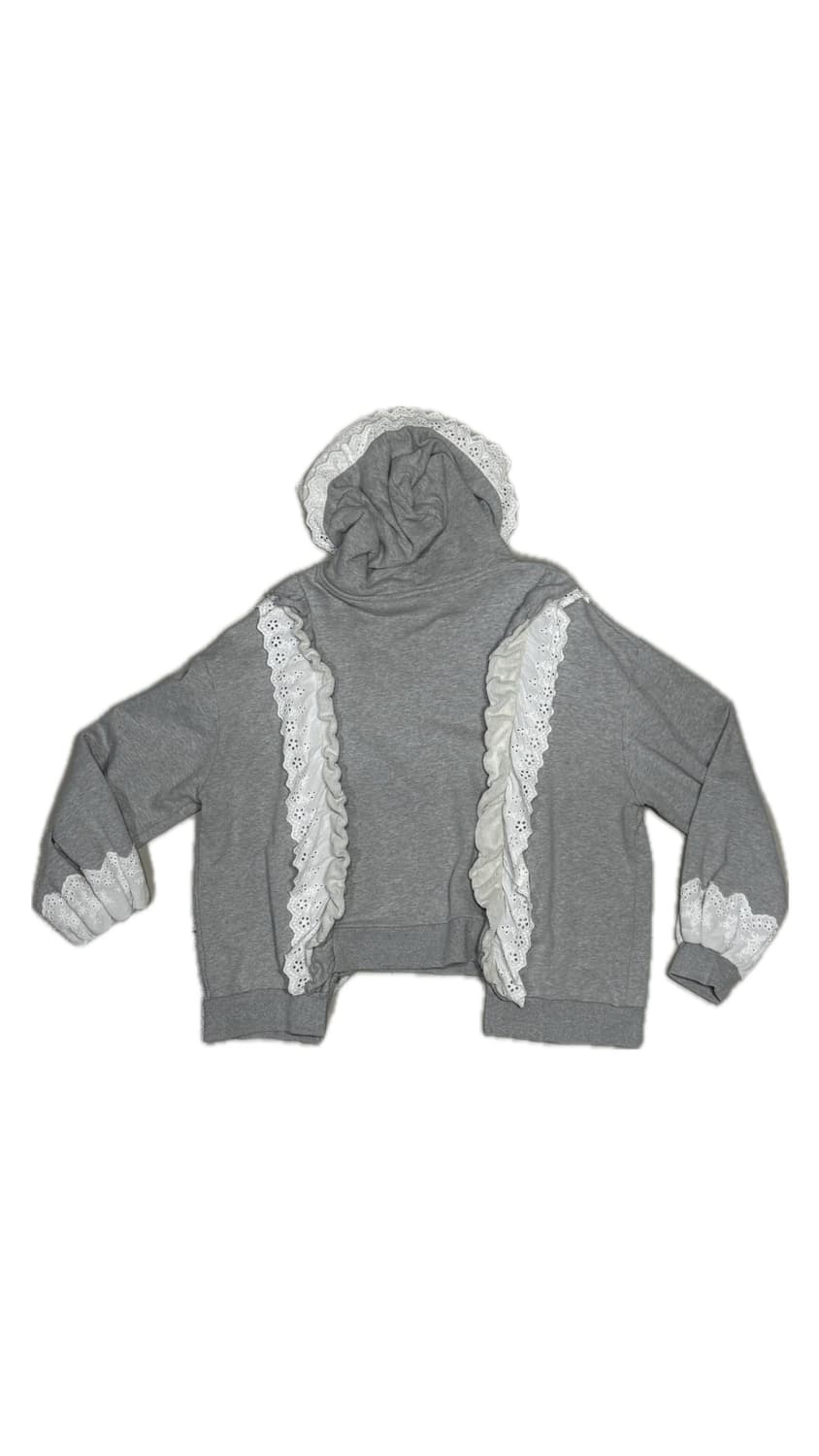 캔디스트리퍼 아카이브 천사 프릴 레이스 디테일 후드티 상품이미지2