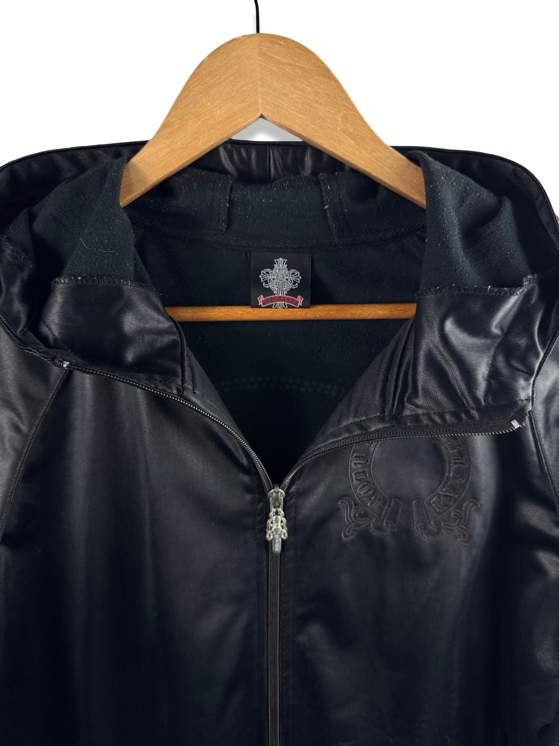 JPN 스컬 큐빌 대거디테일 유광후드집업2379 상품이미지3