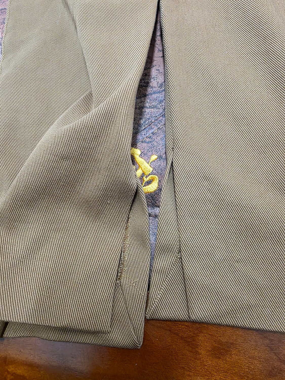 [새제품] 자라 스튜디오 투버튼 슬릿 팬츠 브라운 28 상품이미지6