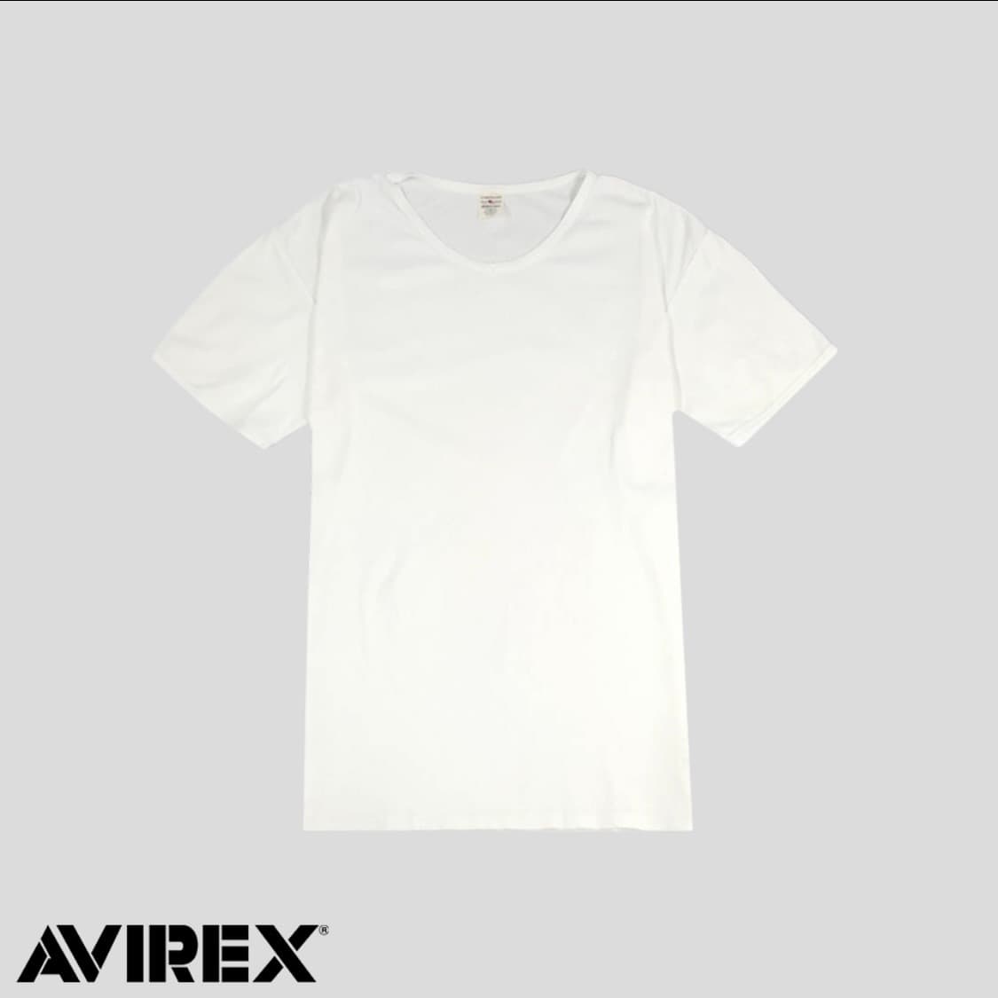 AVIREX WHITE RIBBED SHORT SLEEVE 상품이미지1