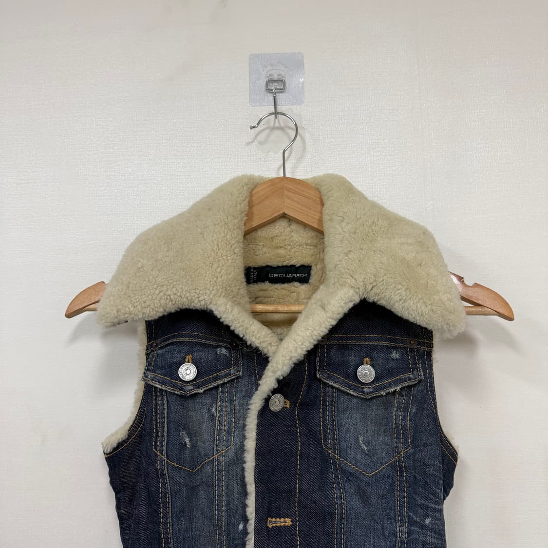 디스퀘어드2 데님 무스탕 조끼S 상품이미지2