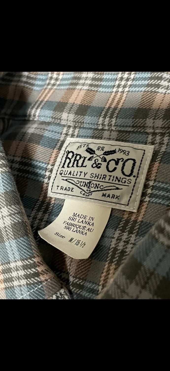 rrl 체크셔츠 m(15 1/2) 상품이미지3