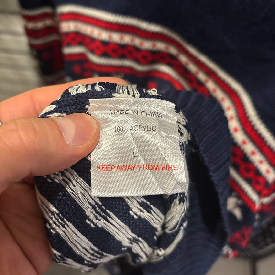 USA VINTAGE 페어아일 레인디어 패턴니트 스웨터 도트포인트 디테일 상품이미지7