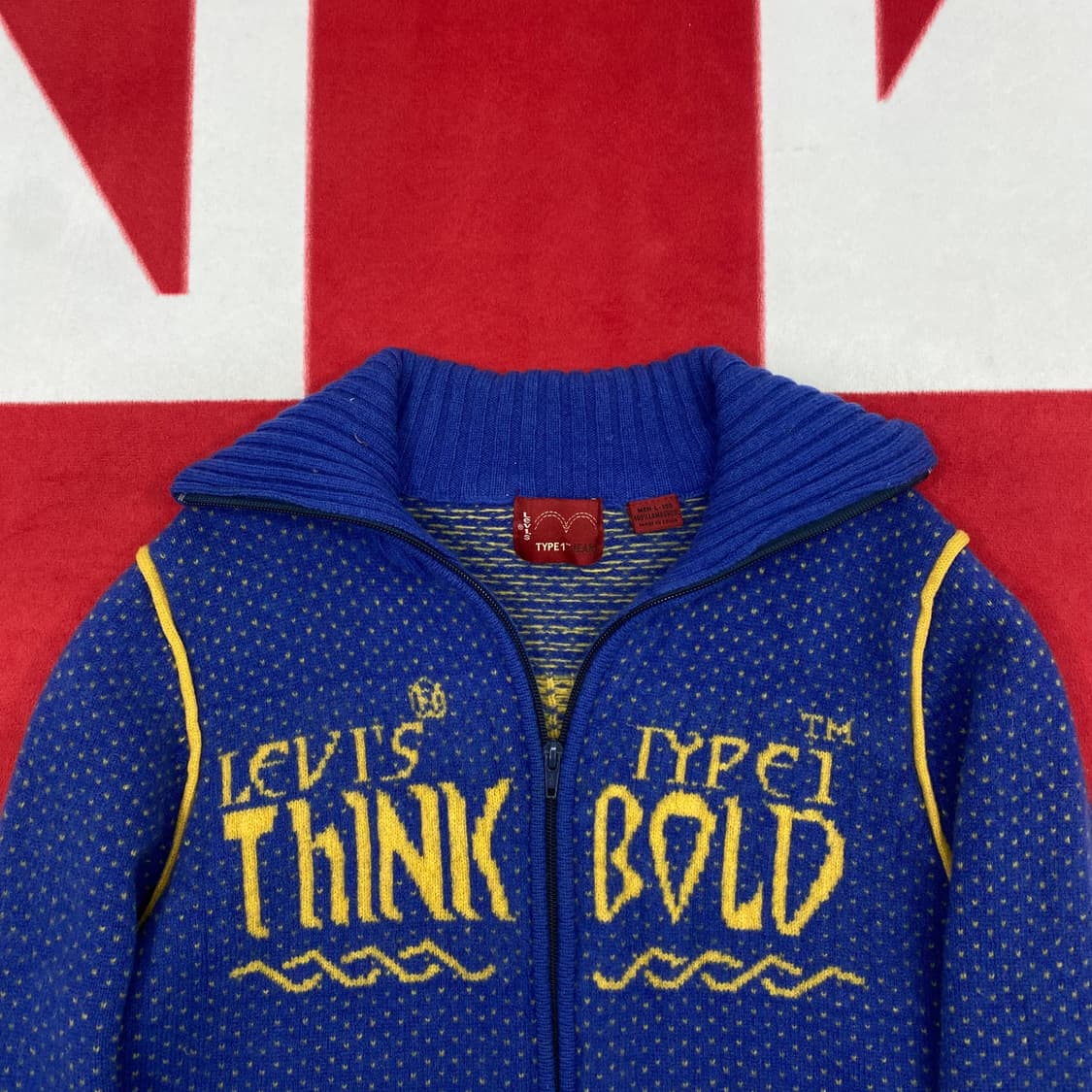 리바이스 type-1 니트집업 L 실측 S  상품이미지2