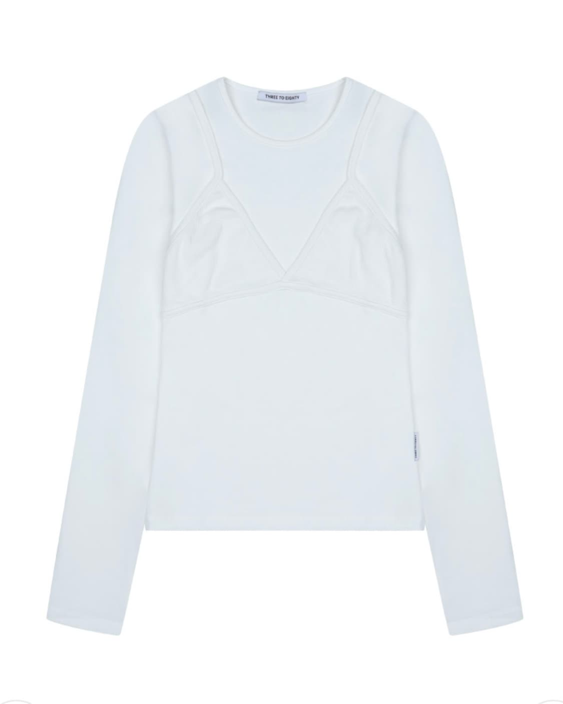 쓰리투에이티 BIKINI LAYERED TOP (WHITE) 상품이미지2