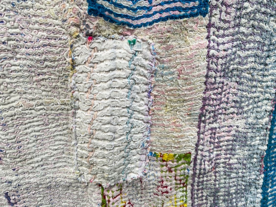 빈티지 칸타 퀼트 러그 블랭킷 인도 퀼트 보로 사시코 상품이미지9