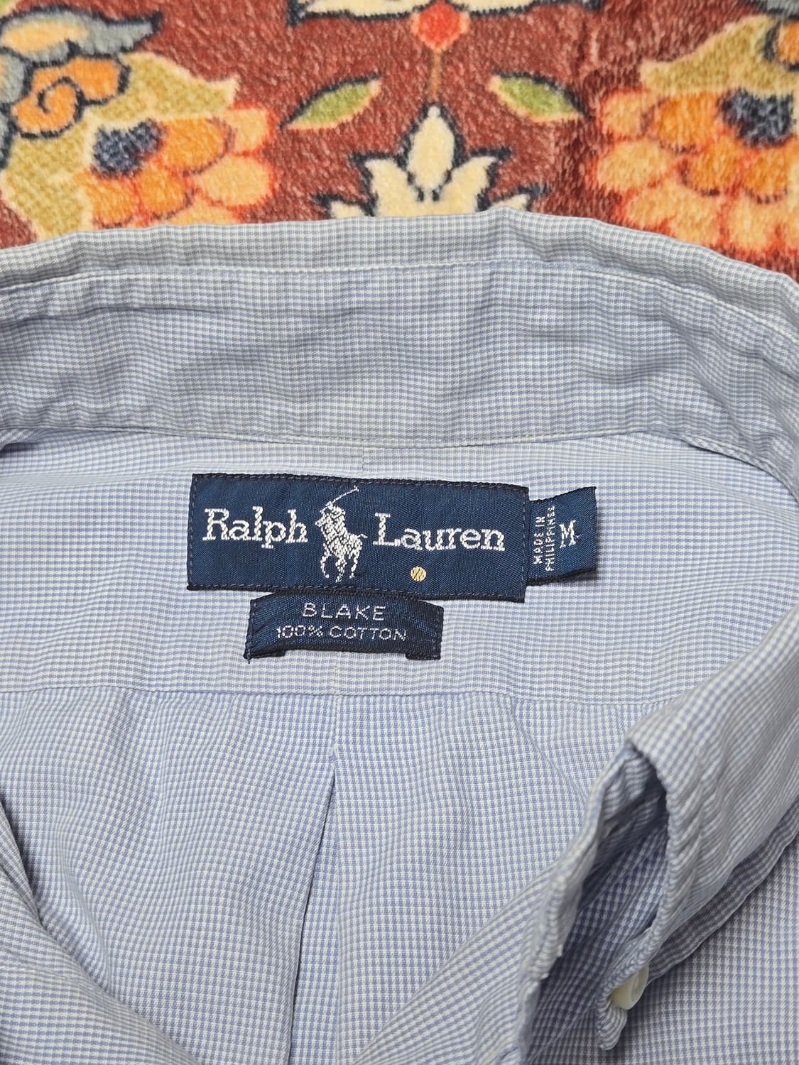 폴로 랄프로렌 블레이크 잔체크 반팔 셔츠 (M) 상품이미지6