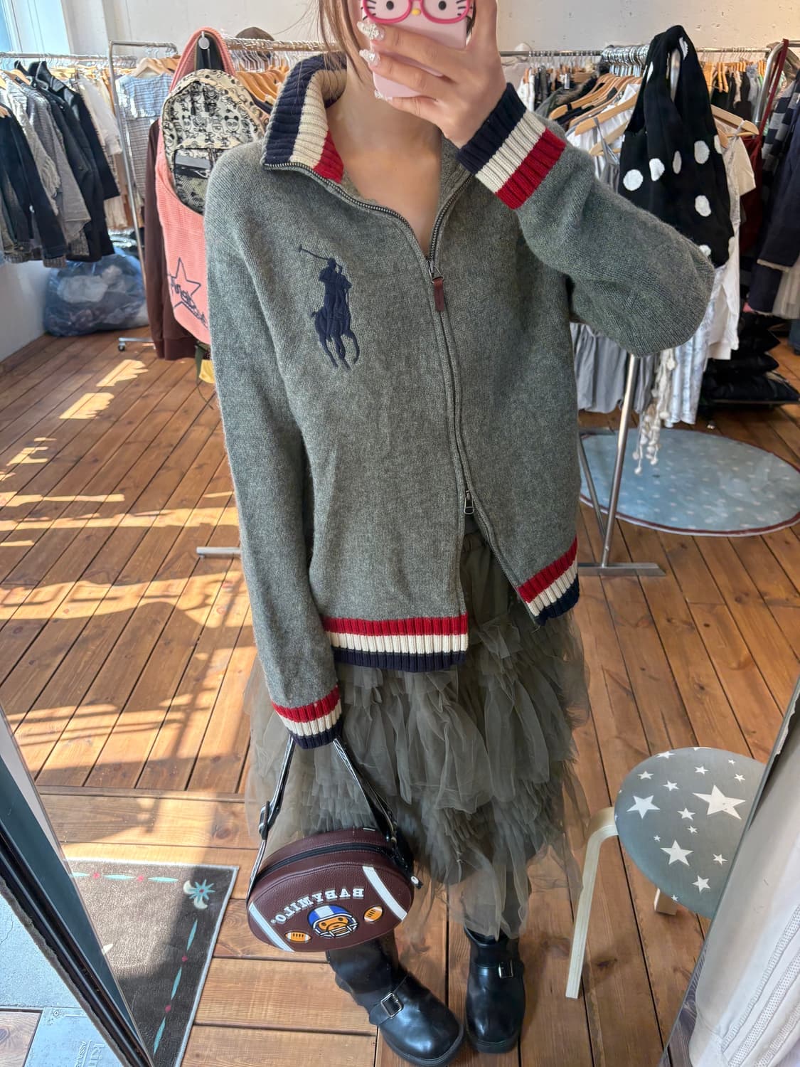 폴로 빅포니 투웨이 니트집업 상품이미지3