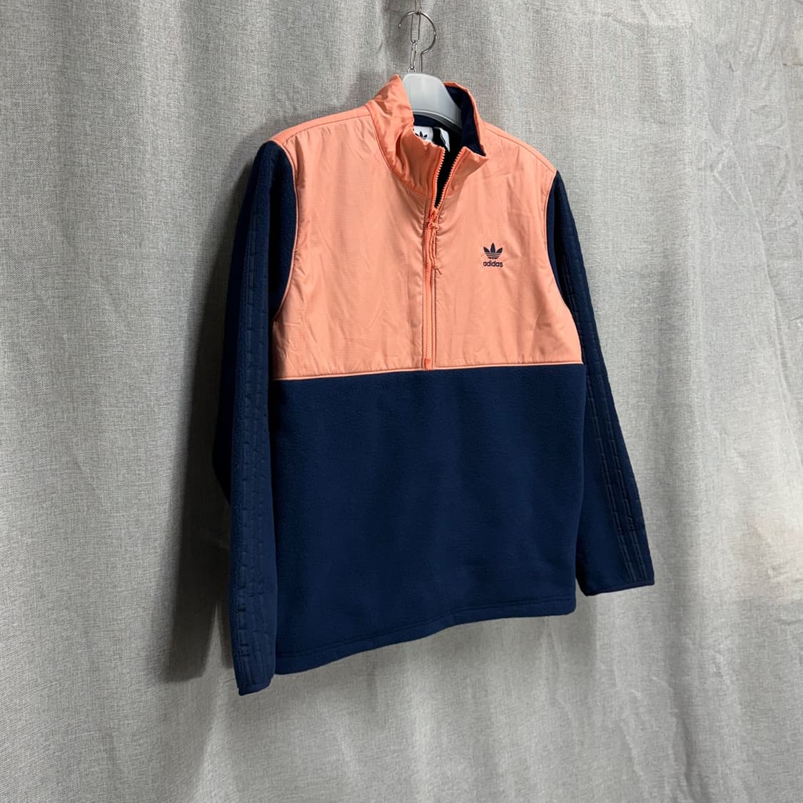 [L] 아디다스 오버랩 플리스 하프집업 아노락 긴팔티 상품이미지3