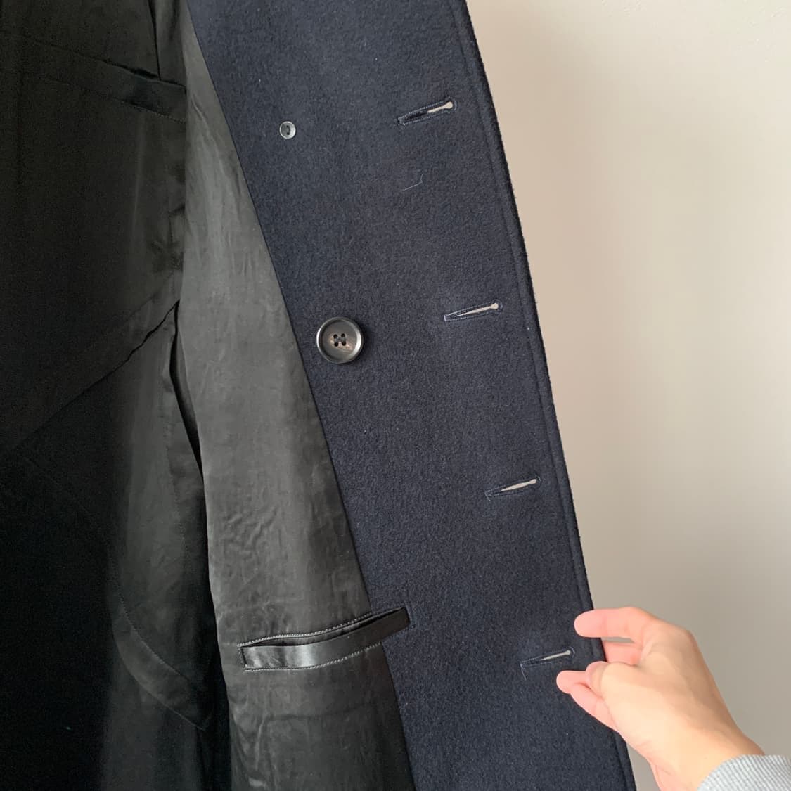 23aw MCLAGAN 13-BUTTON BLACK PEACOAT 상품이미지6