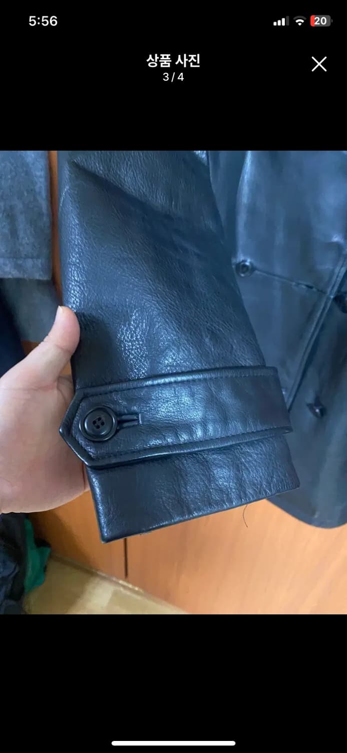 [GAP] 올드갭 카우레더 더블 자켓 M사이즈 상품이미지3