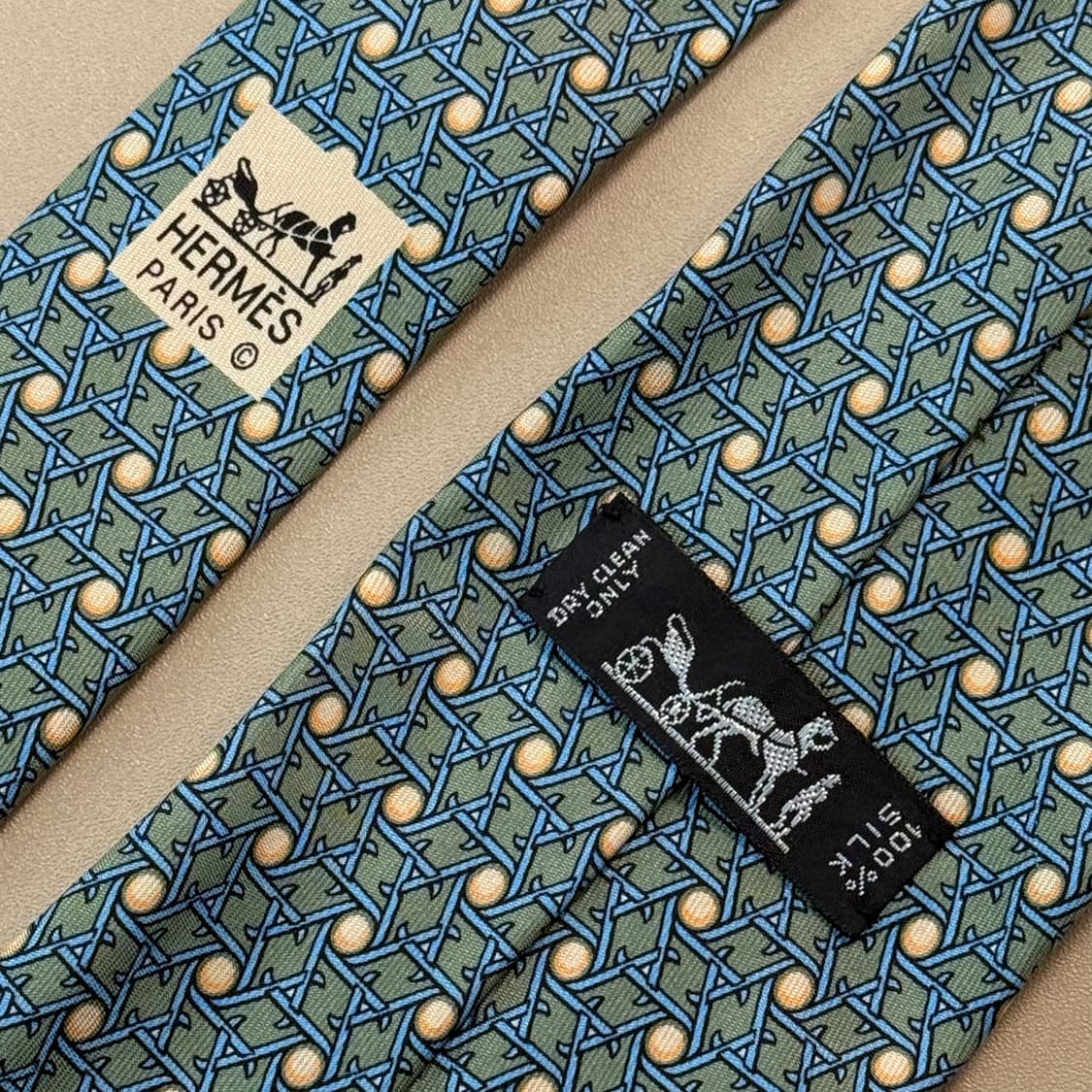 에르메스 Hermes 빈티지 레트로 실크 넥타이 상품이미지3