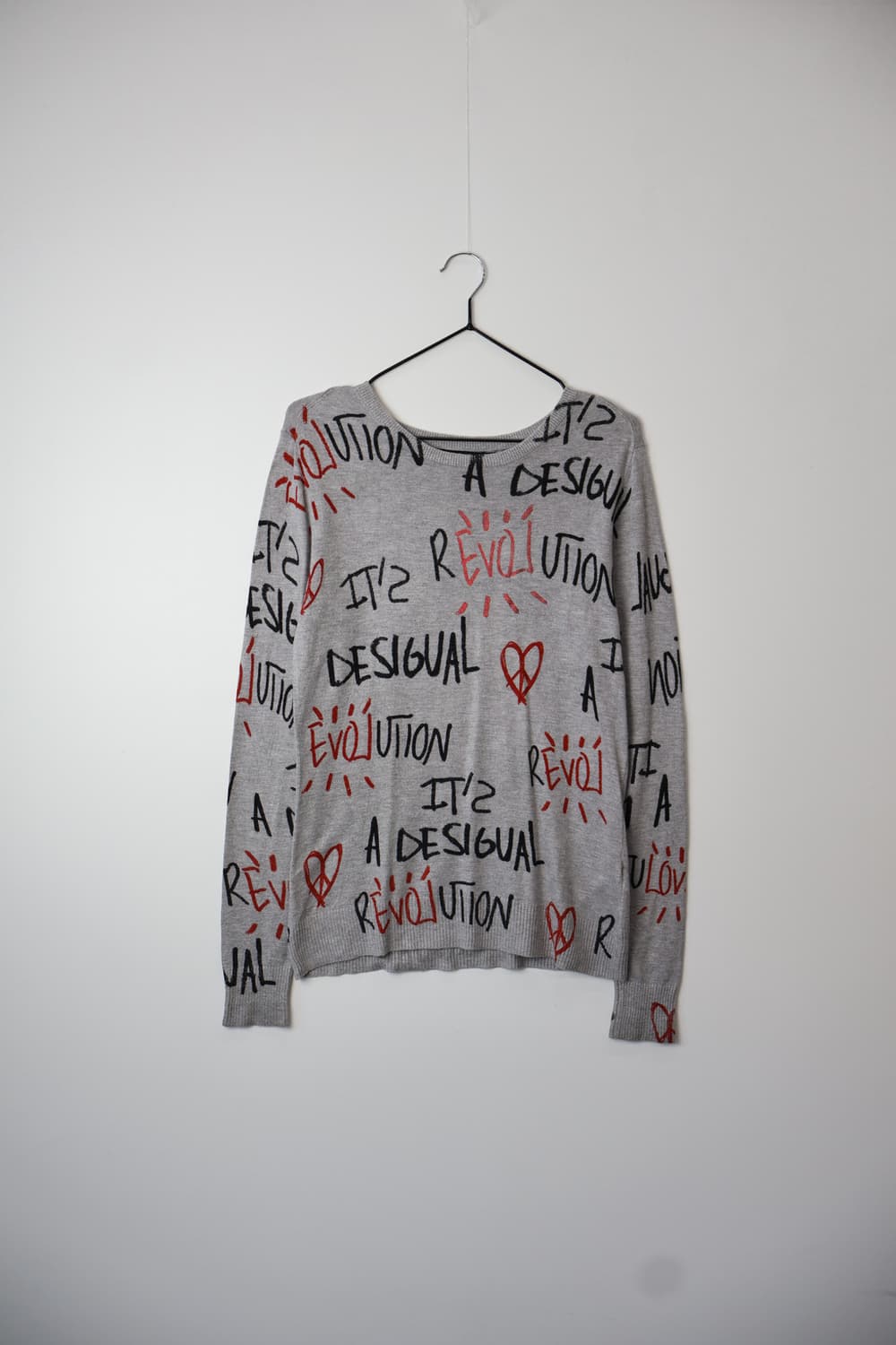 Desigual Gray Graffiti Print knit 상품이미지5
