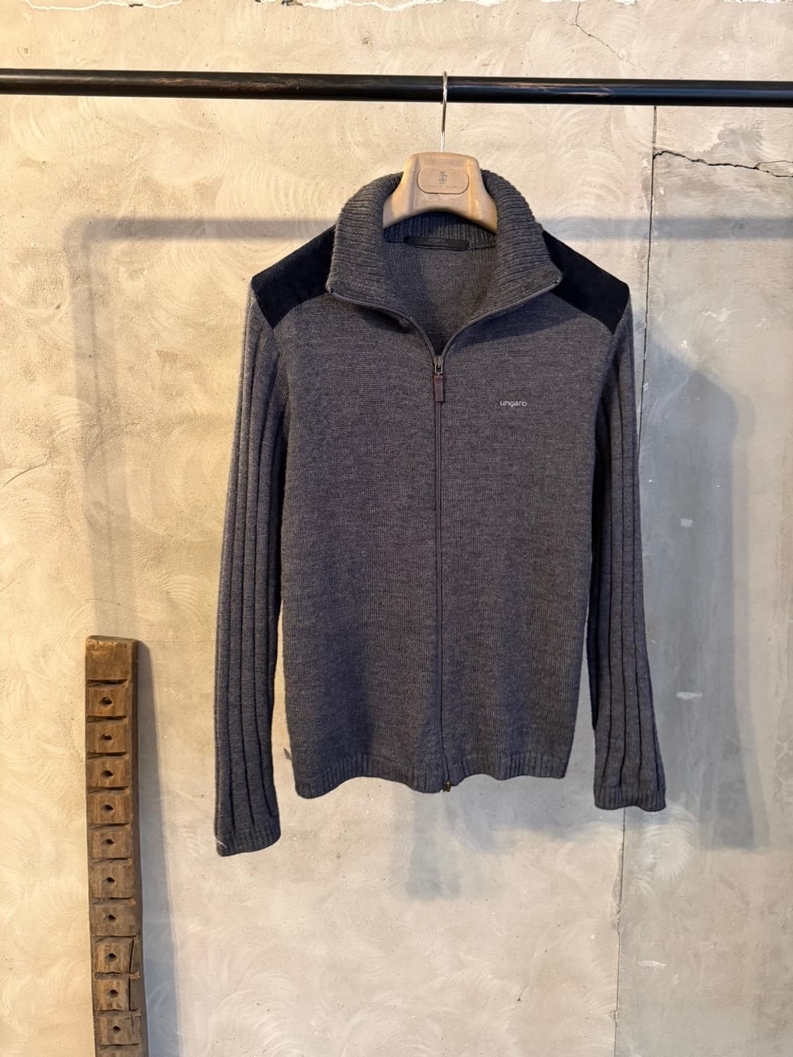 웅가로 짚업 가디건 100 상품이미지1