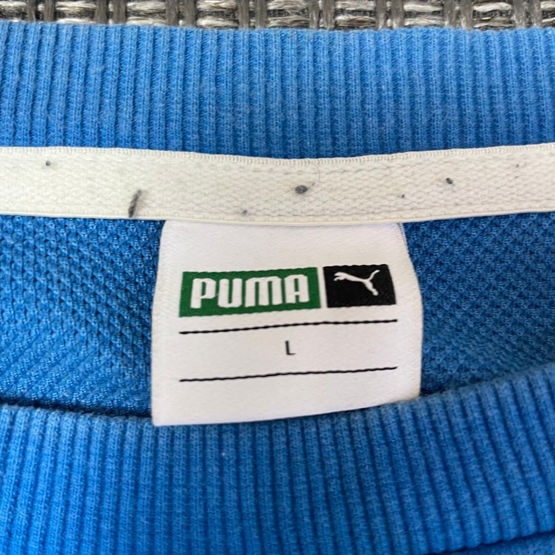 puma 푸마 블루 로고자수 베이직 맨투맨 L 상품이미지4