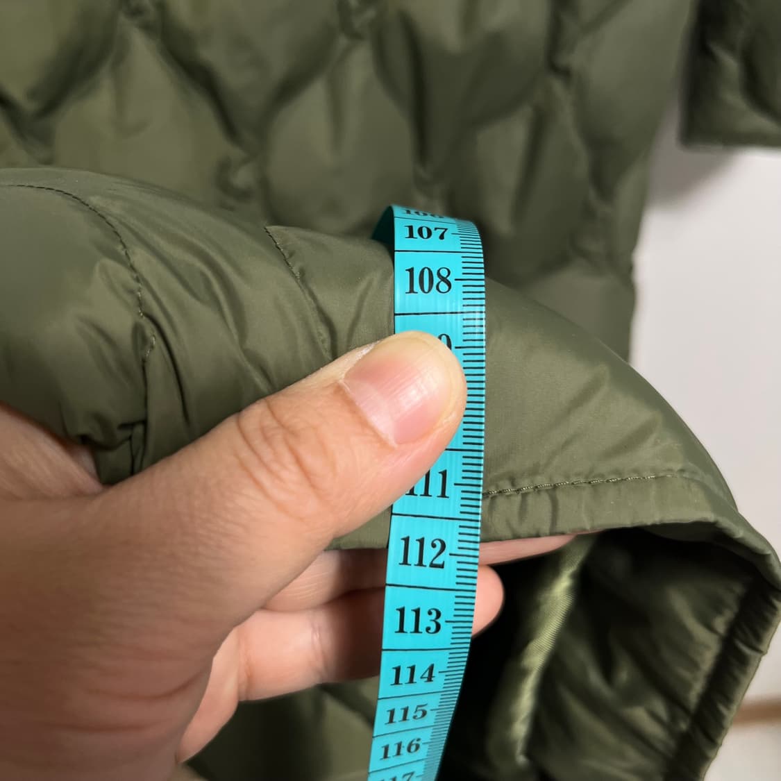 maje 마쥬 구스다운 천연 양털 카키 퍼 롱패딩 s 상품이미지10