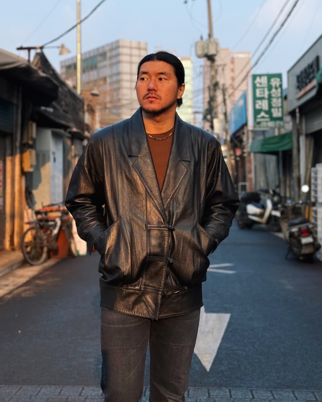 빈티지 양가죽 블레이저 자켓 100-105 상품이미지8