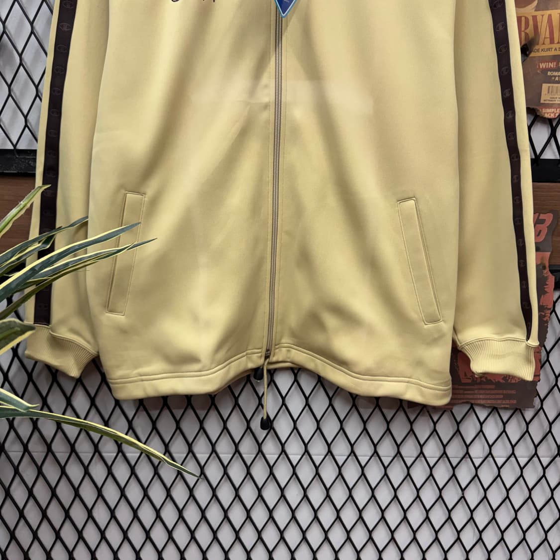 90s 챔피온 재팬 골드원 져지 사이드 트랙 라인 포인트 옐로우 상품이미지4