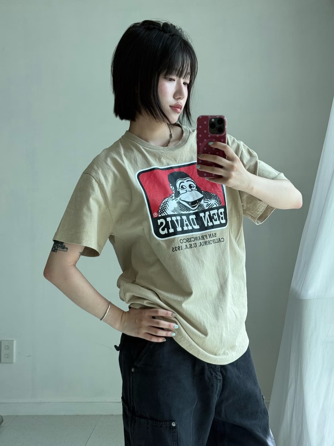 벤데이비슨 베이지 반팔티 상품이미지3