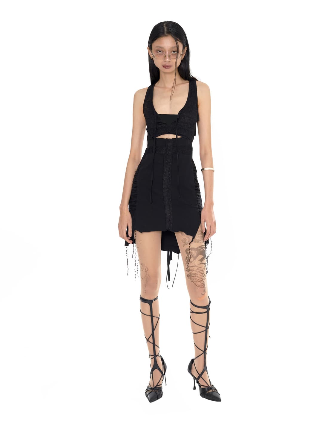 Bonnae 본네 cross cut out dress (black) 상품이미지1