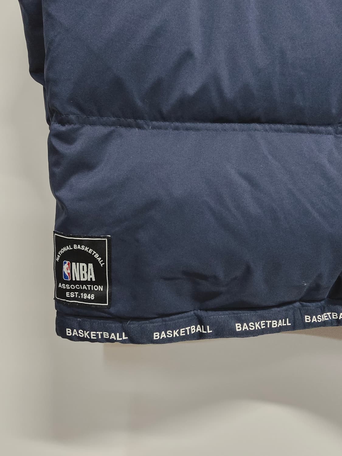 NBA 네이비 안감체크배색 다운패딩 점퍼 상품이미지6