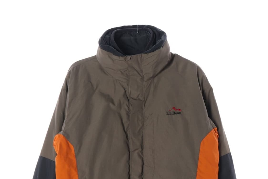 L.L.Bean 90s 오렌지 배색 웜업 패딩 자켓 M 상품이미지4