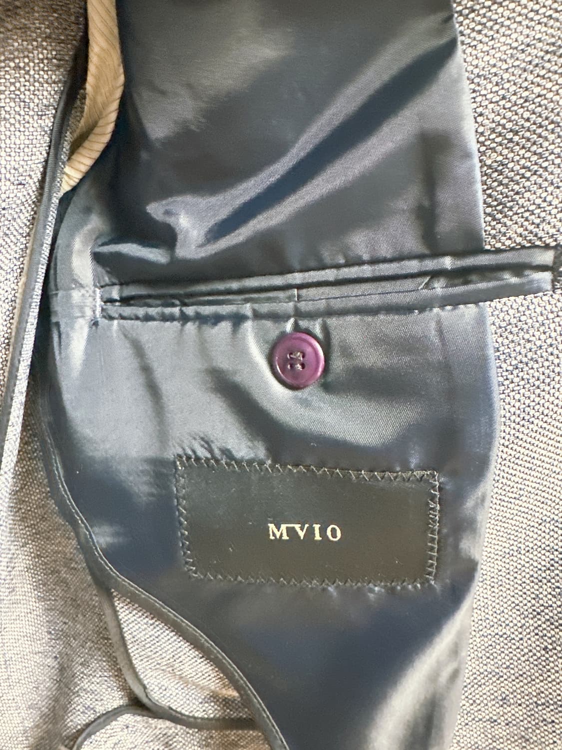 엠비오 mvio 블루 멜란지 더블 스티치 자켓 100 상품이미지2