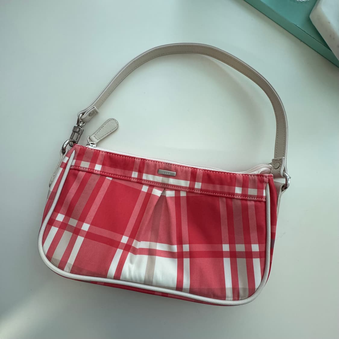 닥스 DAKS 핑크체크 미니숄더백 상품이미지1