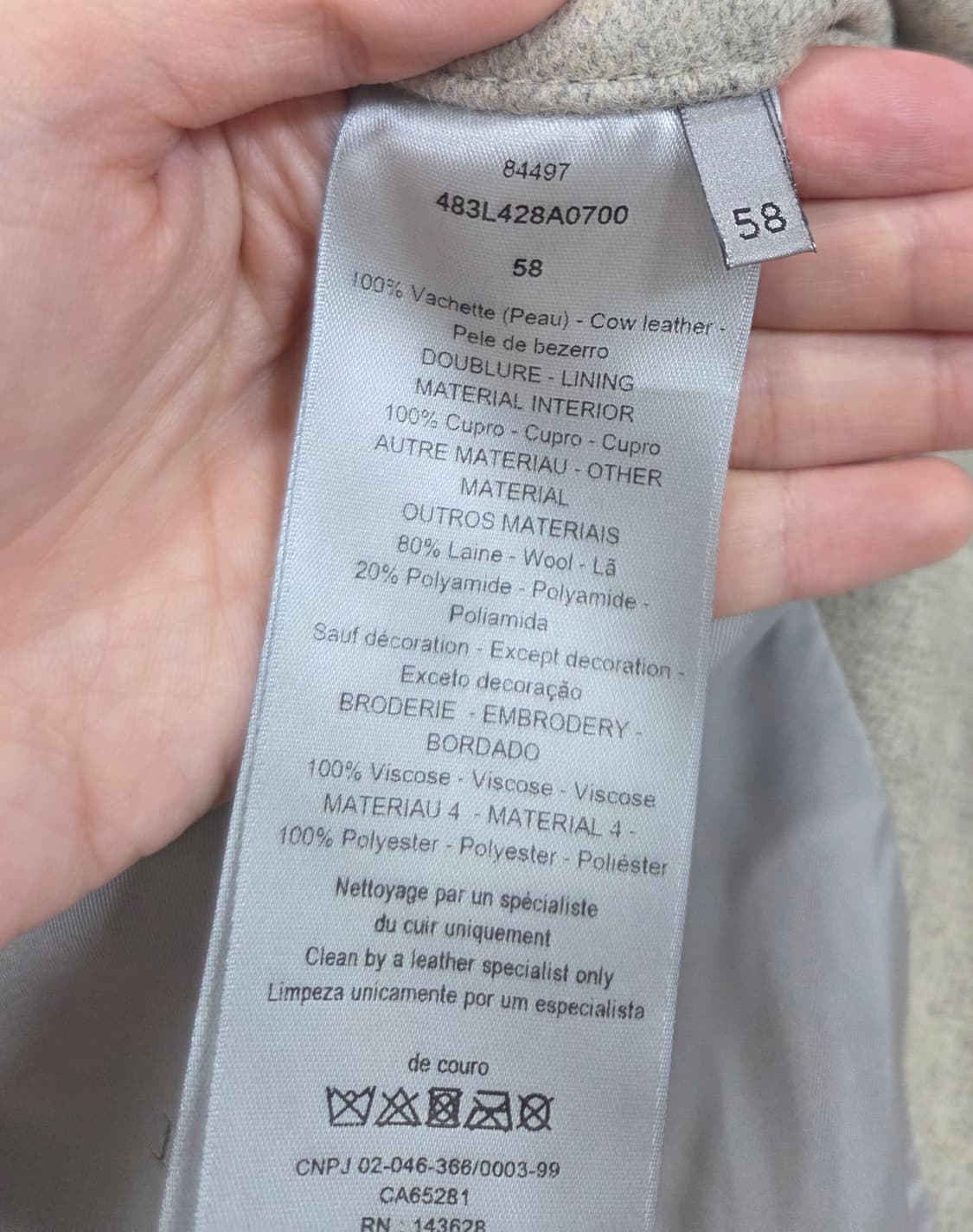 (58) 정품 디올 크리스찬 디올 꾸뛰르 1947 시그니처 카프스킨 자켓 상품이미지9