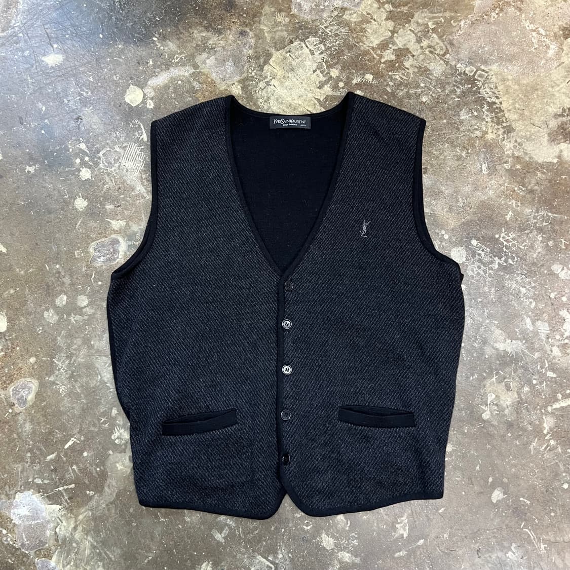 100) 입생로랑 니트 조끼 가디건 베스트 상품이미지1