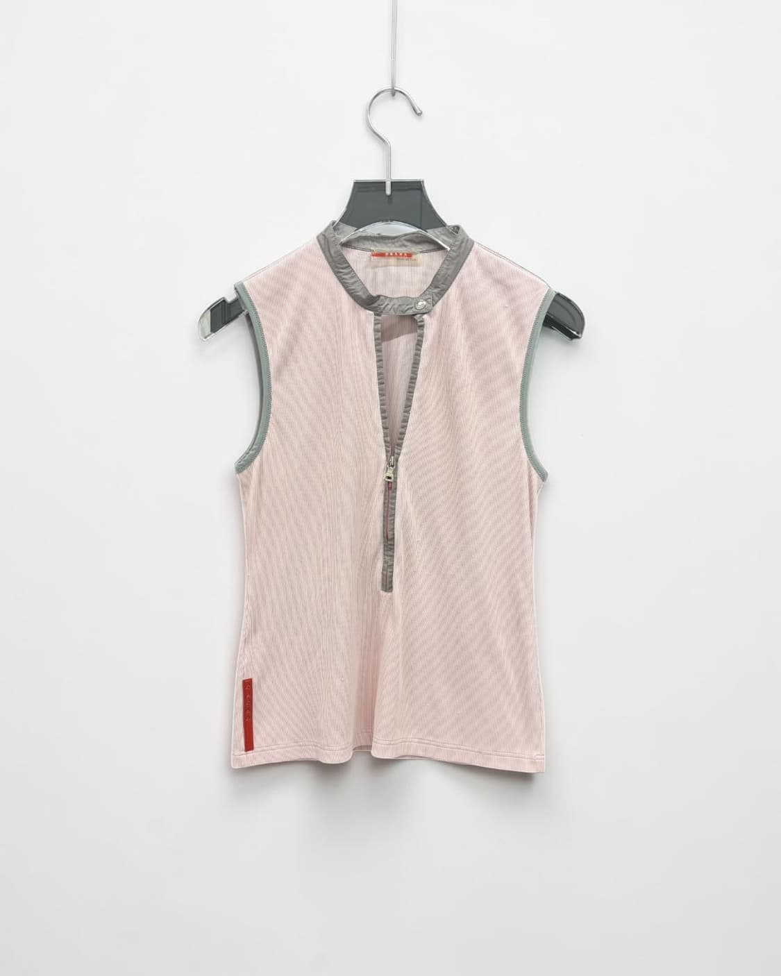 PRADA SPORT Ribbed Half Zip Sleeveless  상품이미지1
