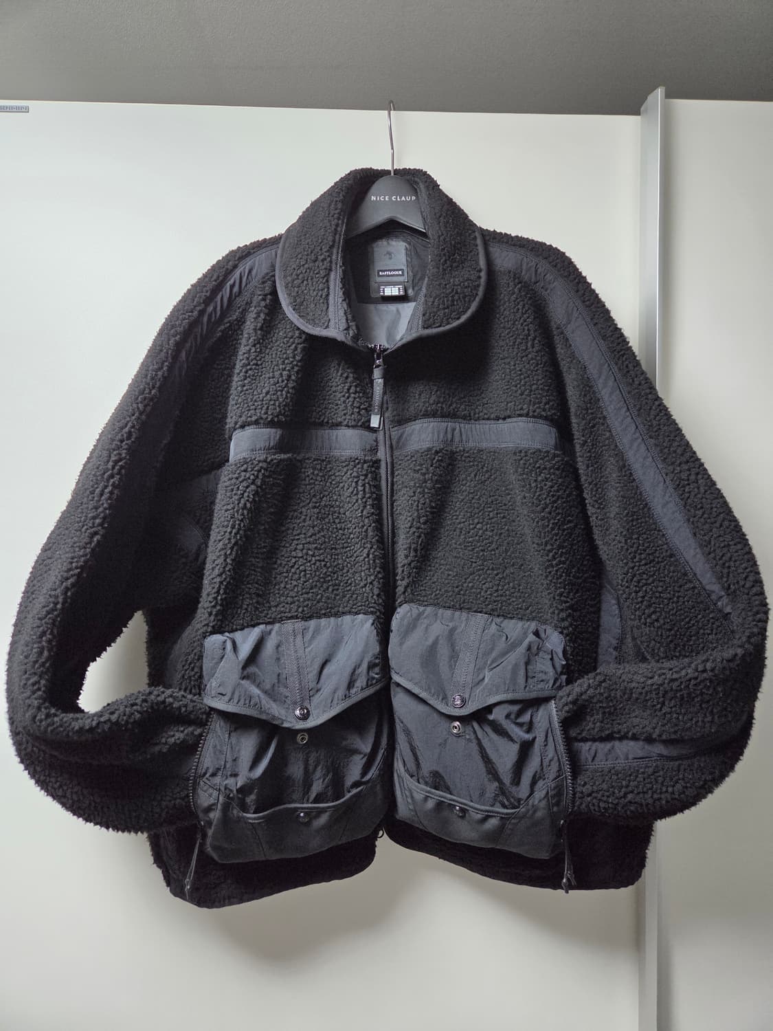 이스트로그x데상트 플리스(후리스)자켓 블랙 XL사이즈 판매 상품이미지2