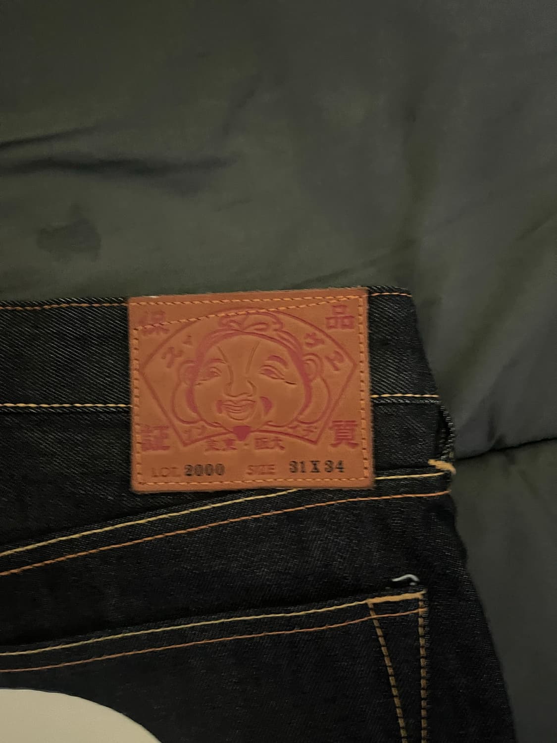 Evisu 다이콕 프린트 배기 진 34 에비수 상품이미지2