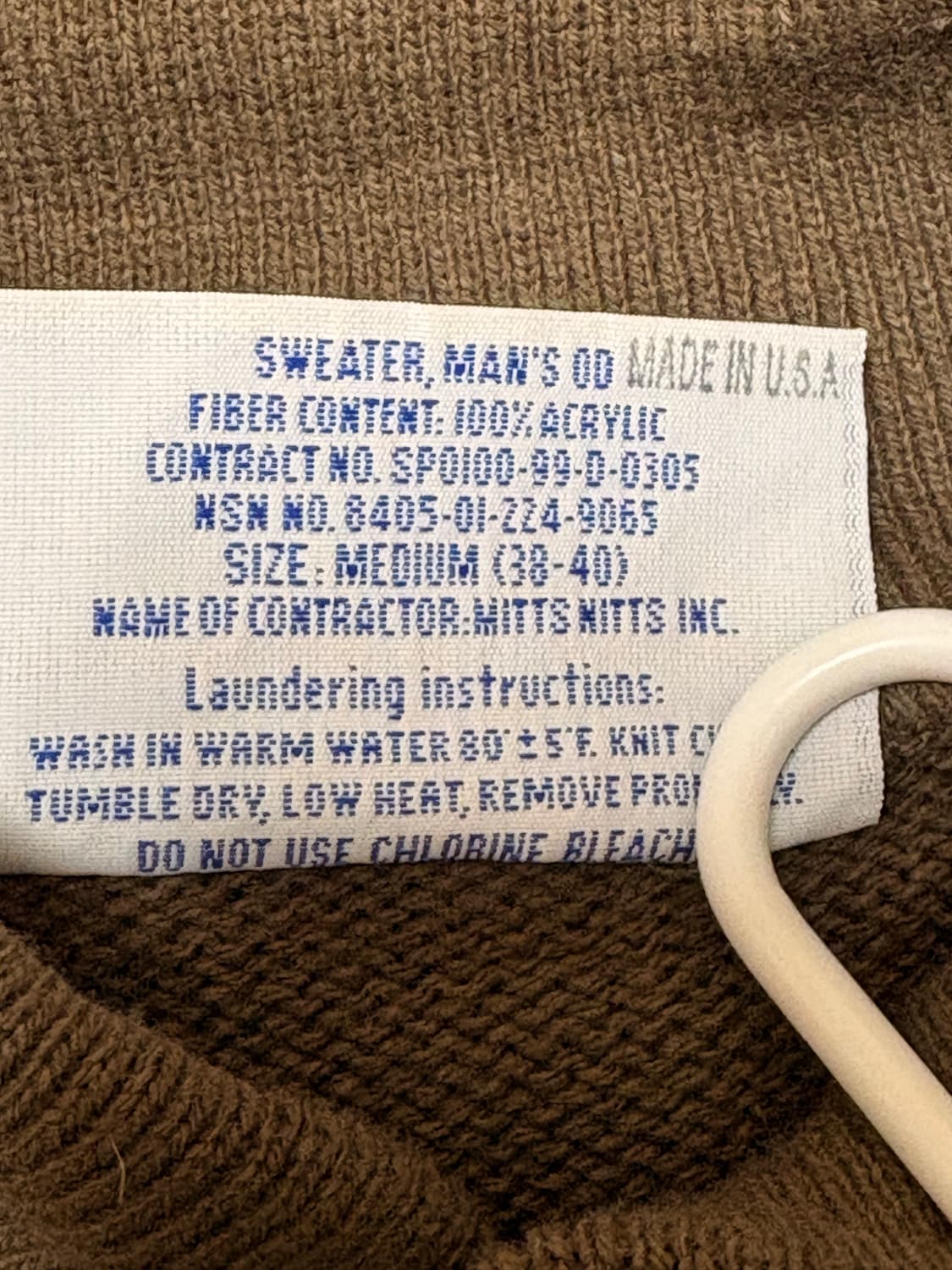 미군 5버튼 DSCP 헨리넥 니트 스웨터 USA 상품이미지5