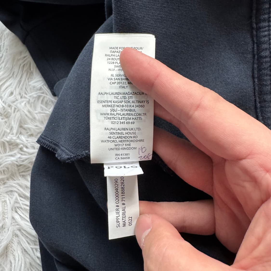 POLO 랄프로렌 일본빈티지 후드집업 폴로후드집업 XXL 110 -115 상품이미지10