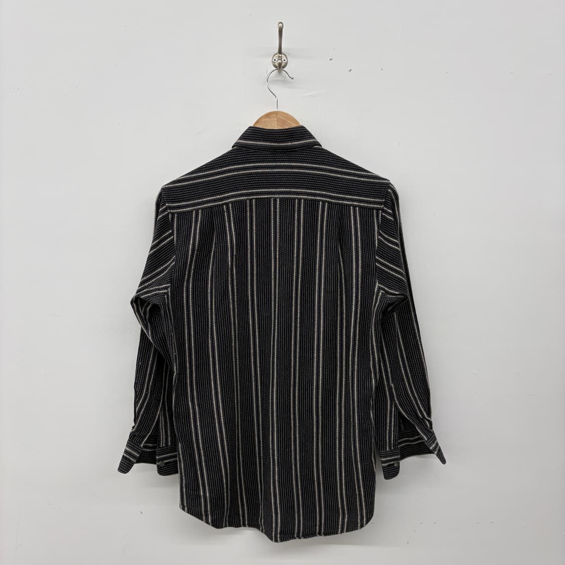 꾸레쥬 블랙 스트라이프 긴팔 셔츠 여성M 상품이미지5
